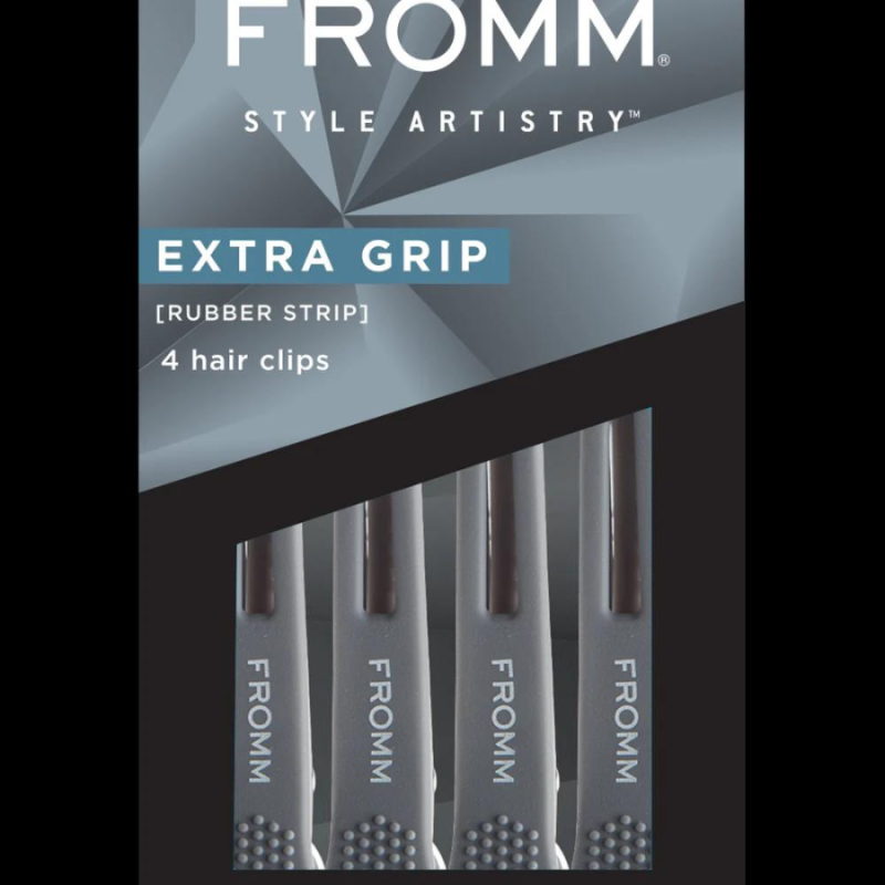 FROMM Rubberized Grip Hair Clips 4-Pack — 3