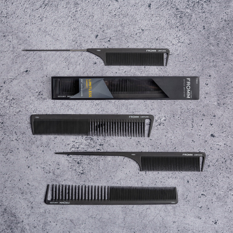 FROMM Limitless 9" Carbon Pin Tail Comb — 3