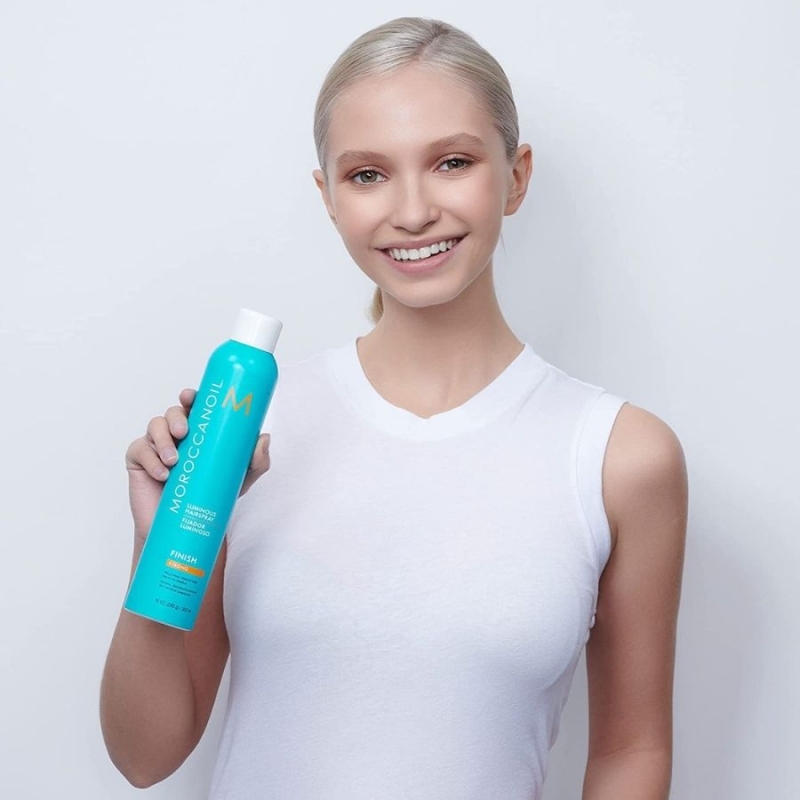 Лак за коса със силна фиксация Moroccanoil Luminous Hairspray Strong 330ml — снимка 4