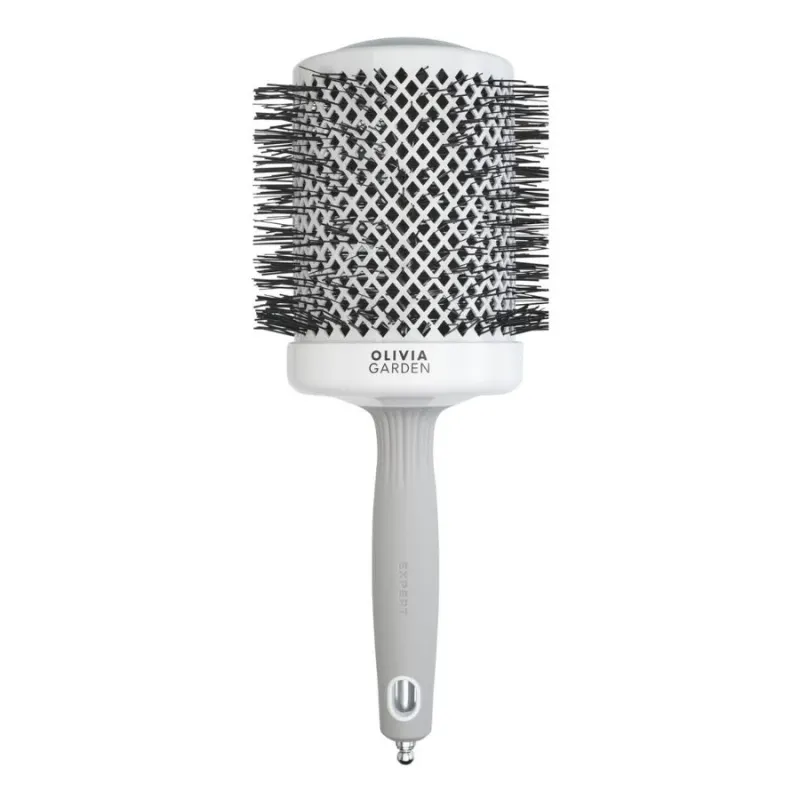 Професионална четка за изсушаване Olivia Garden Expert Blowout Shine White Gray Hair Brush 80 mm
