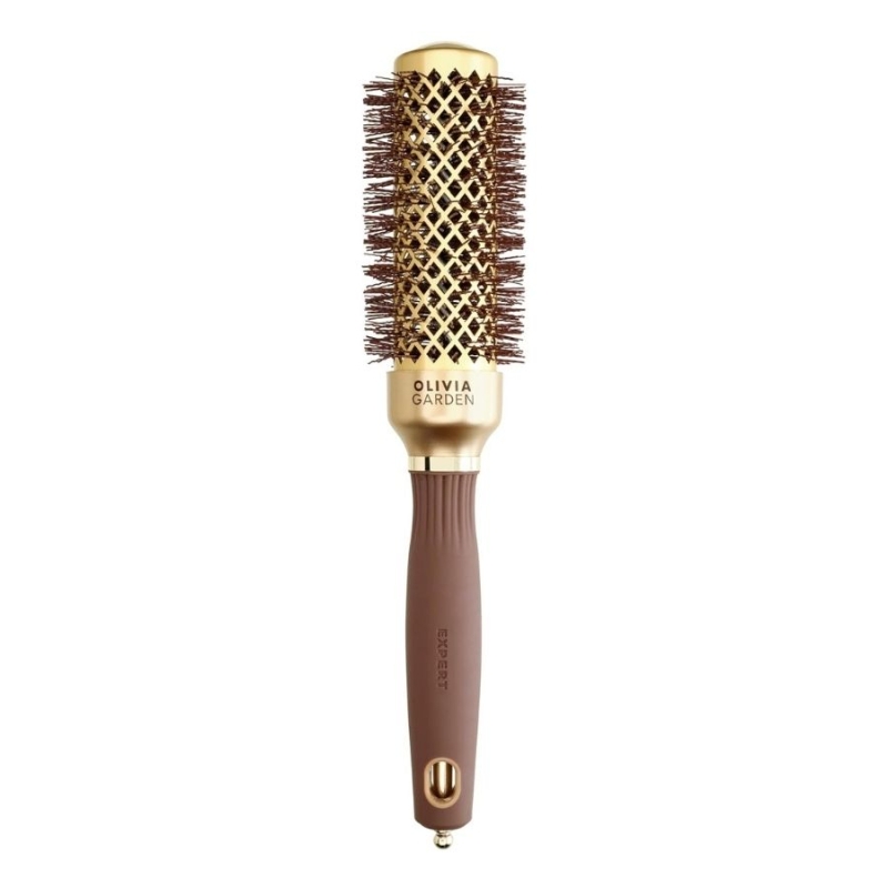Olivia Garden Expert Blowout Shine Gold&Brown Hair Brush 35 mm