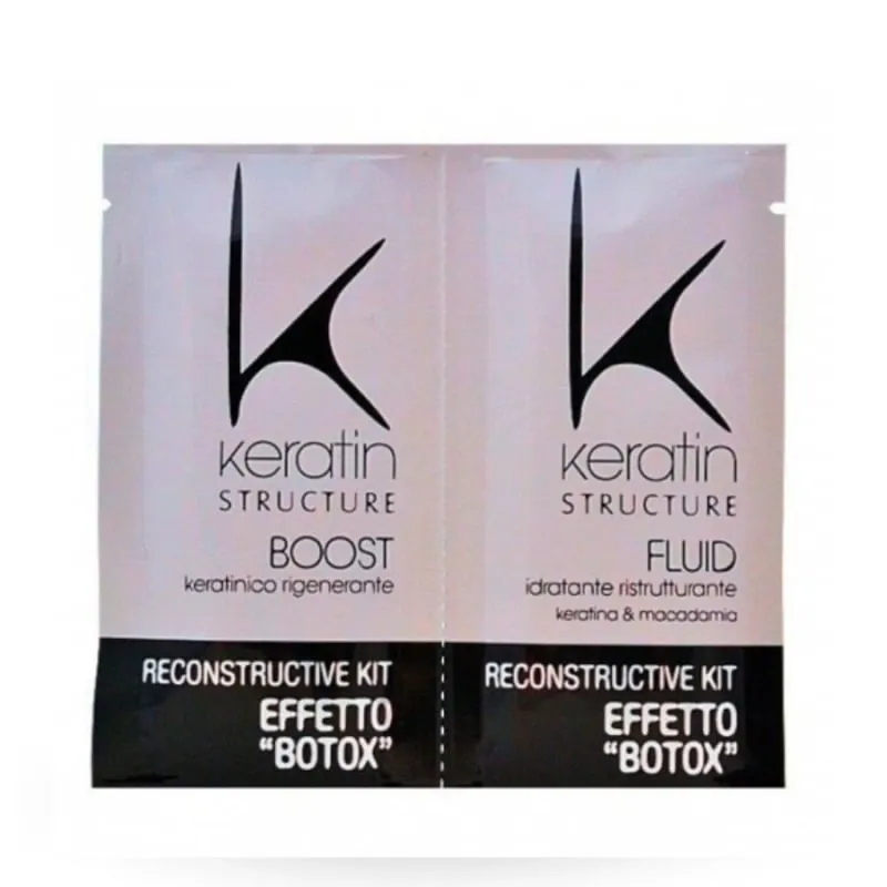 Кератинова терапия за силно увредена коса бустер Edelstein Keratin Structure Reconstructive Kit Effect Booster 2x12ml — снимк