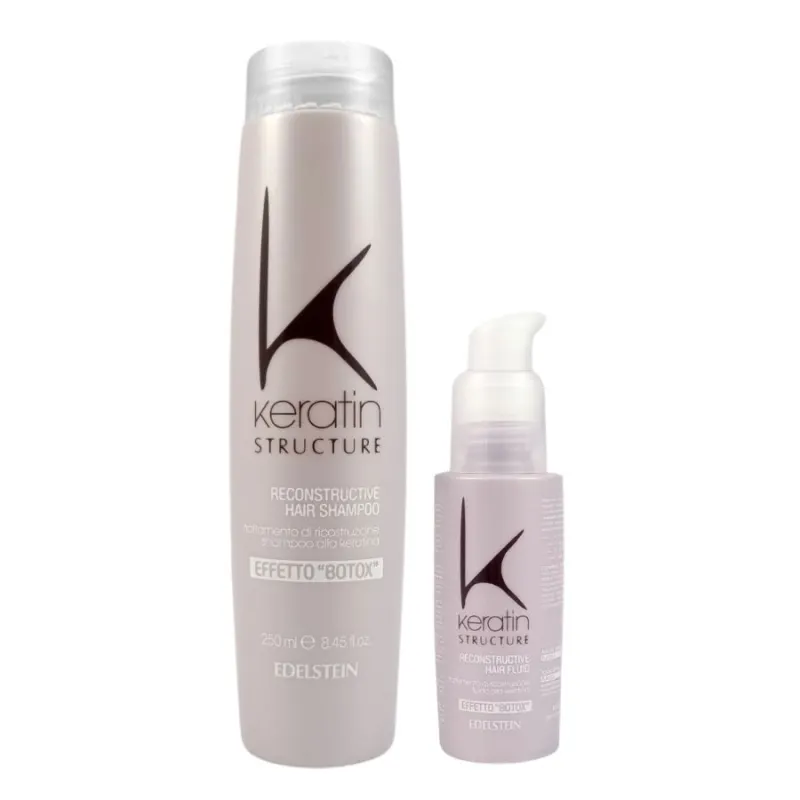 Кератиново дуо Edelstein Keratin Structure Reconstructive Hair Duo Shampoo + Fluid