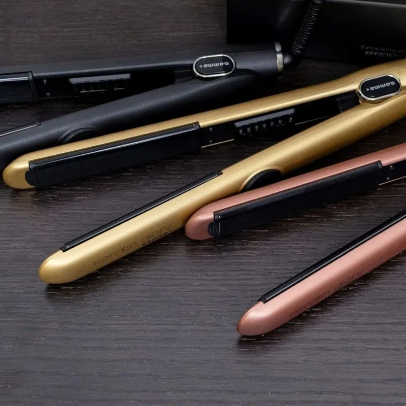 Преса за коса Gamma+ Keratin Glory Hair Straightener Gold Rose — 2