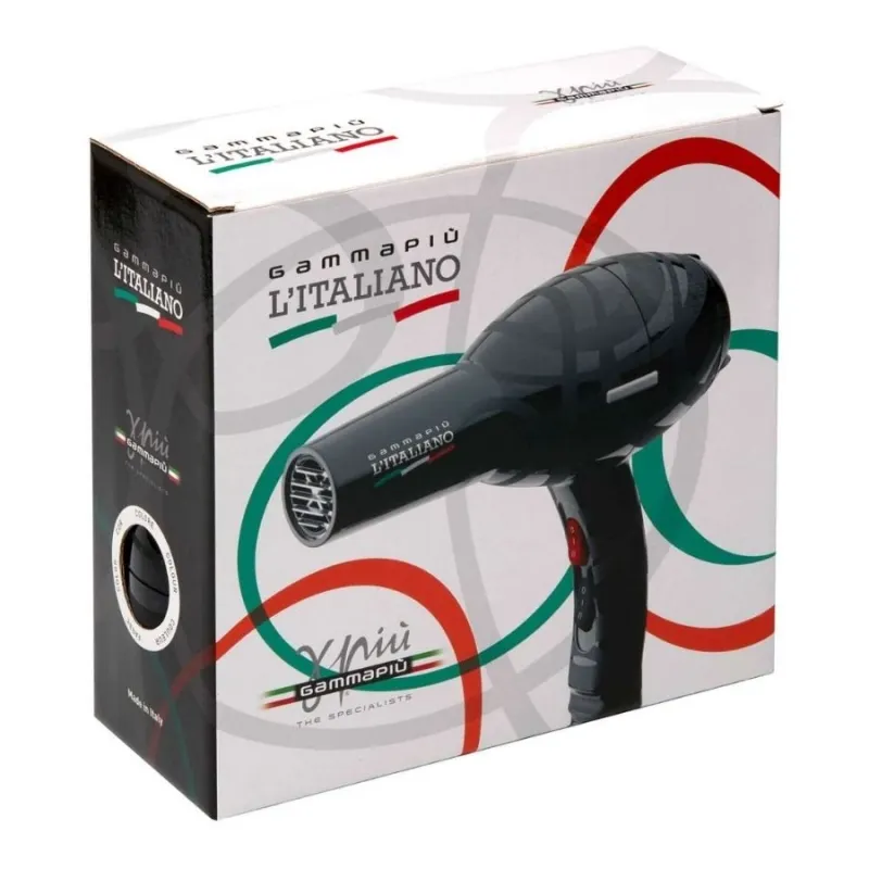 Сешоар GammaPiu L'Italiano Black Hair Dryer 1700-2000W — 2