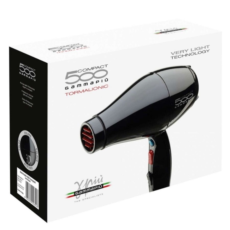 Gamma+ 500 Ultra Light Compact Hair Dryer Black — 3