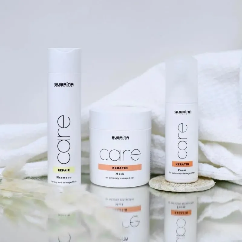 Подхранваща кератинова пяна за силно увредена коса Subrina Professional Care Keratin Foam 150ml — 4