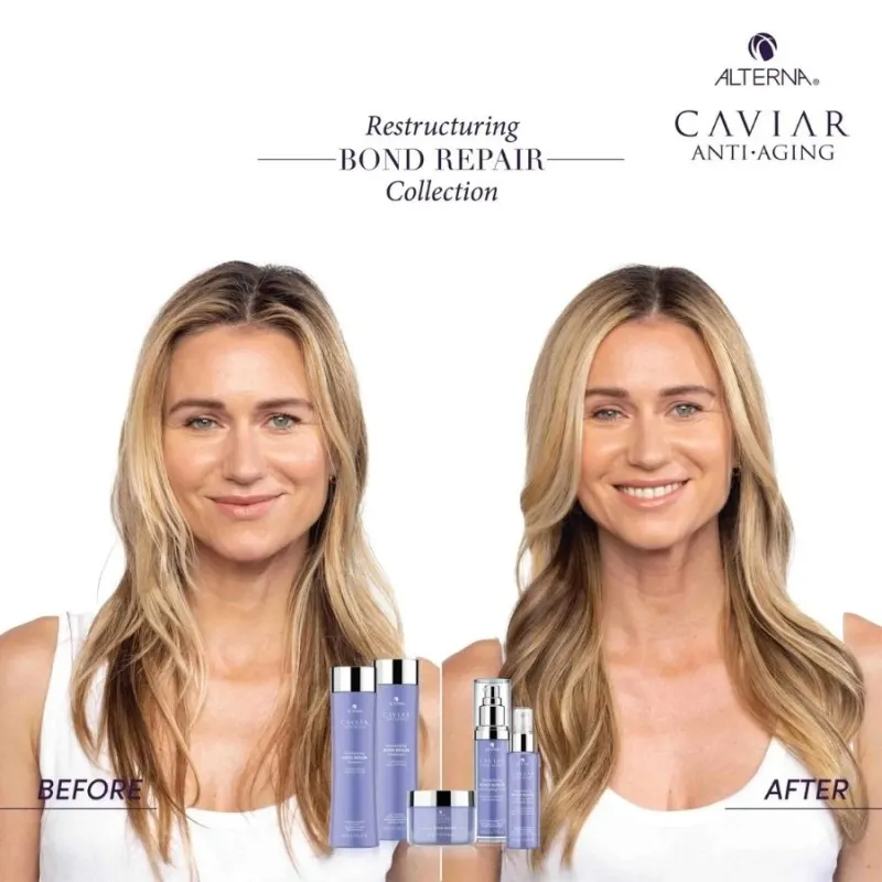 Ултра интензивна нощна възстановяваща терапия за коса Alterna Caviar Restructuring Bond Repair Overnight Serum 100 ml — снимк