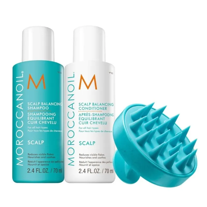 Балансиращ комплект за скалп Moroccanoil Scalp Care Trio Travel Size — снимка 2