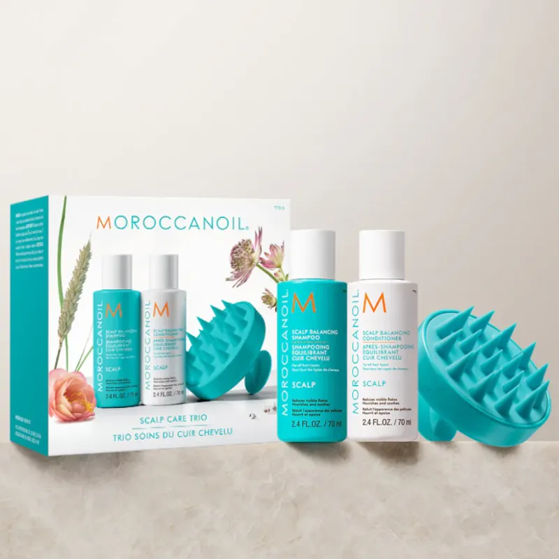 Балансиращ комплект за скалп Moroccanoil Scalp Care Trio Travel Size — снимка 3