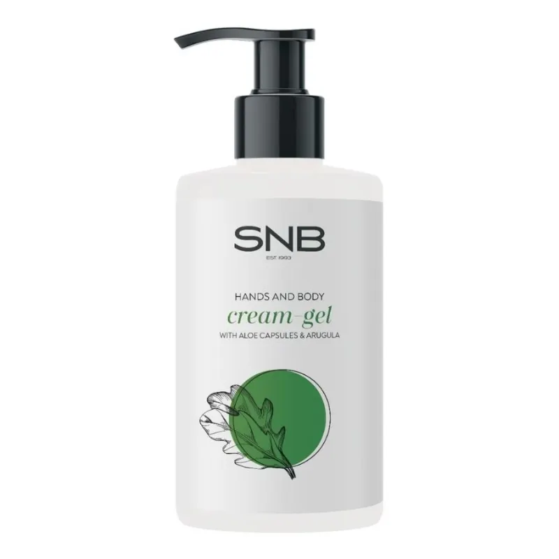 Крем-гел за ръце и тяло със сфери Алое Вера и рукола SNB Aloe Vera & Arugula Cream Gel Hands & Body — снимка 3