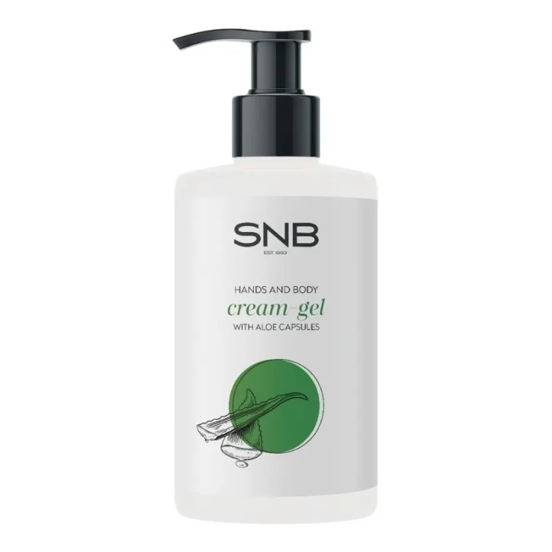 Крем-гел за ръце и тяло със сфери Алое Вера SNB Aloe Vera Cream Gel Hands & Body — снимка 2