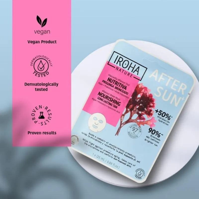 Iroha Nourishing Aftersun Face Sheet Mask Algae — 3