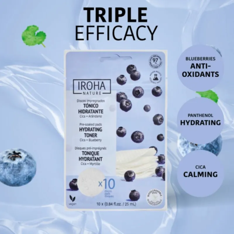 Iroha Hydrating Toner Pads Blueberry — 2