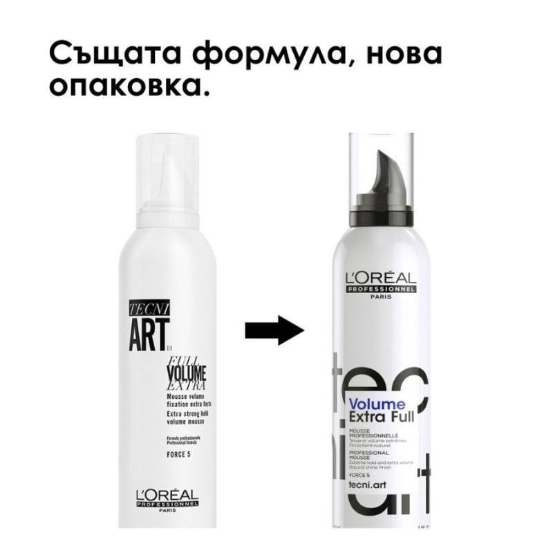 Пяна за обем и силна фиксация Loreal Professionnel Techni Art Volume Extra 250ml — снимка 2