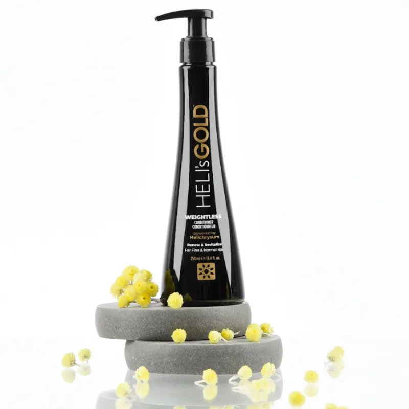 Ултралек балсам за обем при фина и изтъняла коса Heli's Gold Volume Weightless Conditioner 300 ml — 4