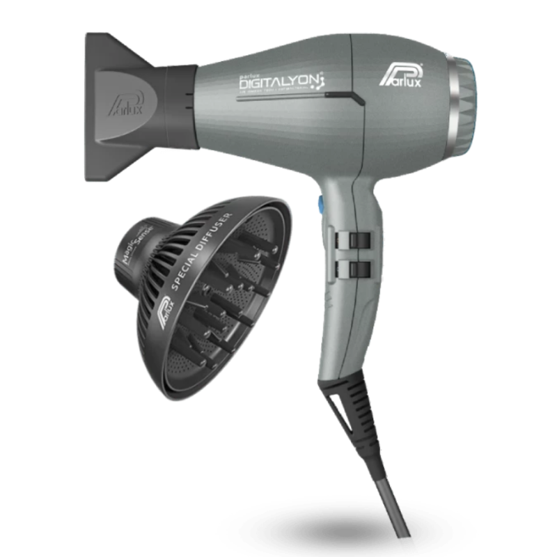 Parlux DIGITALYON Grey Glitter Hairdryer + Magic Sense — 2
