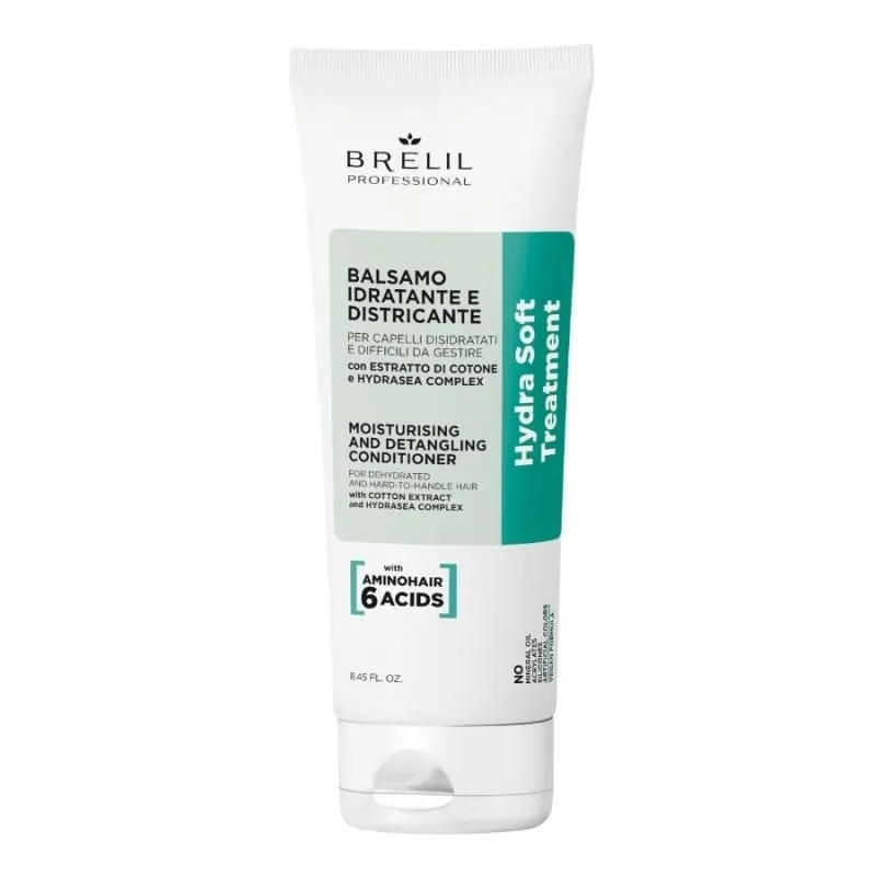 Овлажняващ балсам за дълбоко хидратиране с екстракт от памук Brelil Hydra Soft Moisturizing Conditioner 220ml