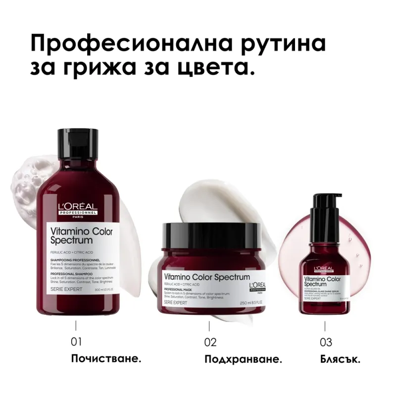 Маска за боядисана коса L'Oréal Professionnel Vitamino Color Spectrum Mask 250ml — снимка 2