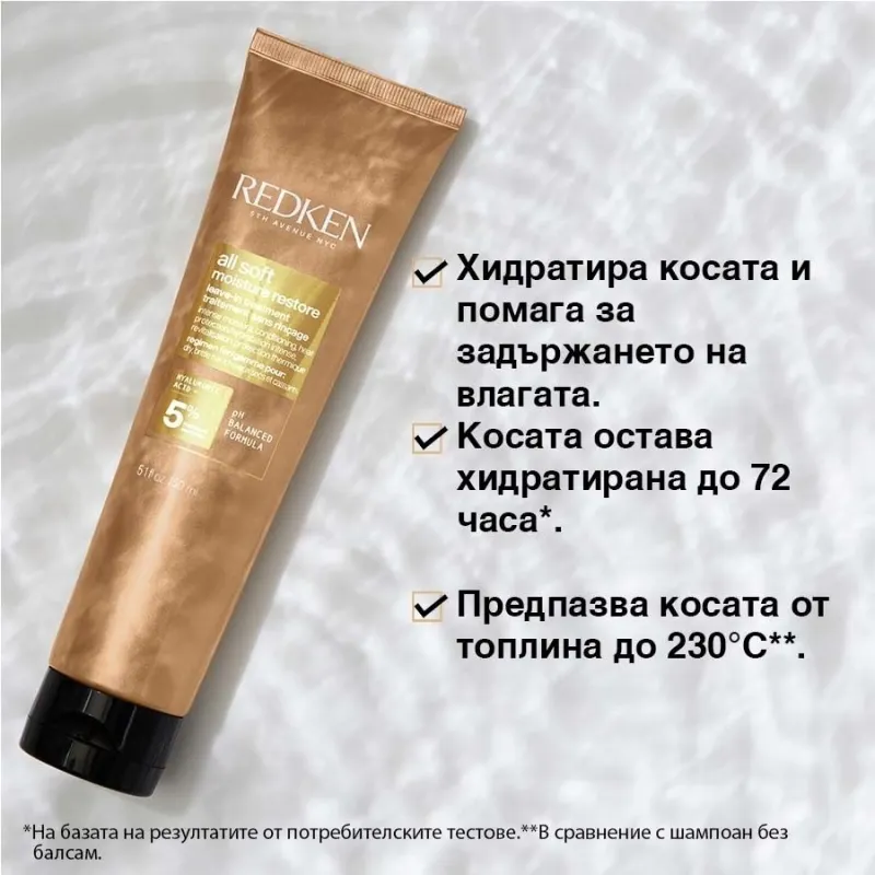 Redken All Soft Moisture Restore Leave-in Treatment 150ml — 2