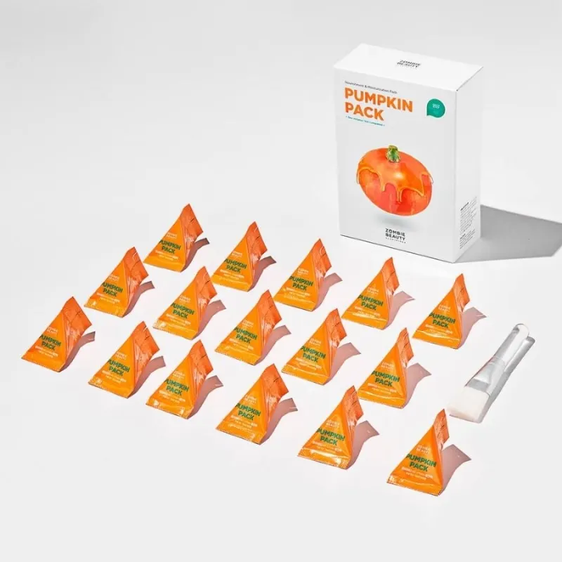 Успокояваща маска Маска с тиква и мед за хидратация и блясък Skin1004 Zombie Beauty Pumpkin Pack 4 g — снимка 2