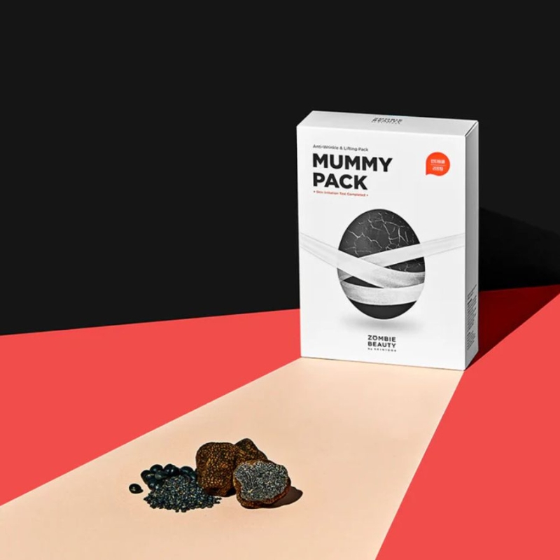 Лифтинг маска с въглен и растителни екстракти SKIN1004 Zombie Beauty Mummy Pack Lifting Mask Kit (8 броя) — снимка 3