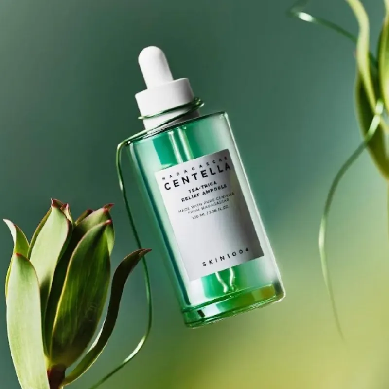 Успокояваща ампула с чаено дърво и центела за акнеична кожа SKIN1004 Tea-Trica Relief Ampoule 50 ml — снимка 4