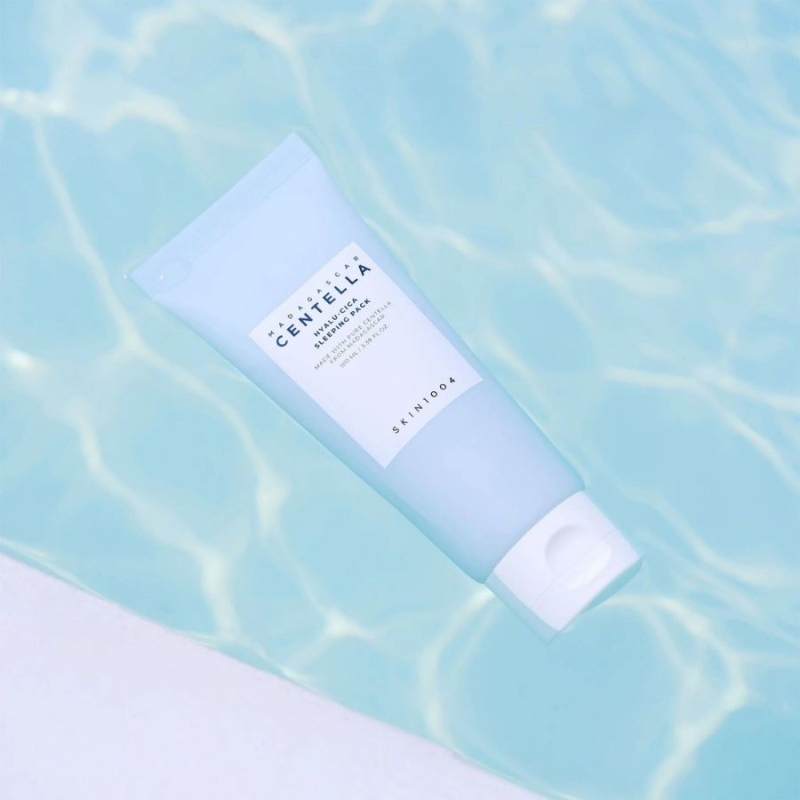 Нощна гел маска с центела и мелатонин SKIN1004 Hyalu-Cica Sleeping Pack 100 ml — снимка 3