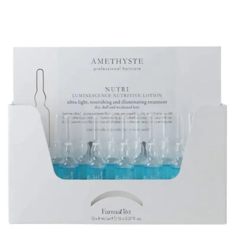 Интензивно възстановяващи ампули за увредена коса Farmavita Amethyste Nutri Ultra-Light Nourishing Lotion 12 x 8 ml