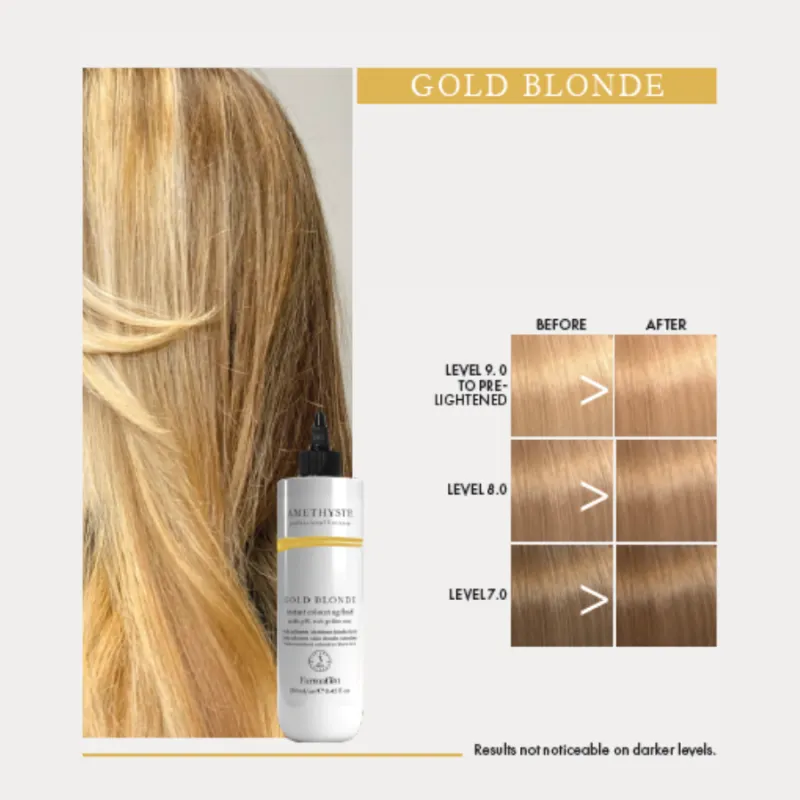 Оцветяващ флуид за коса Farmavita Amethyste Instant Colouring Fluid Gold Blonde 250 ml — снимка 3
