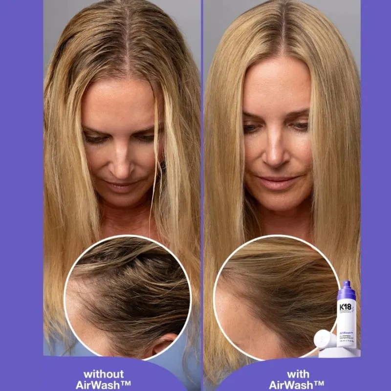 Сух шампоан без аерозол и бели следи K18 AirWash™ Dry Shampoo 118 ml — снимка 3
