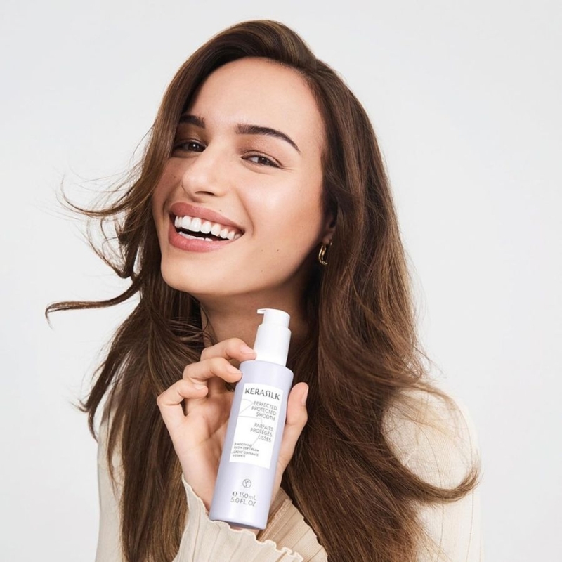 Изглаждащ термозащитен крем за сешоар Kerasilk Smoothing Blow Dry Cream 150 ml — снимка 3