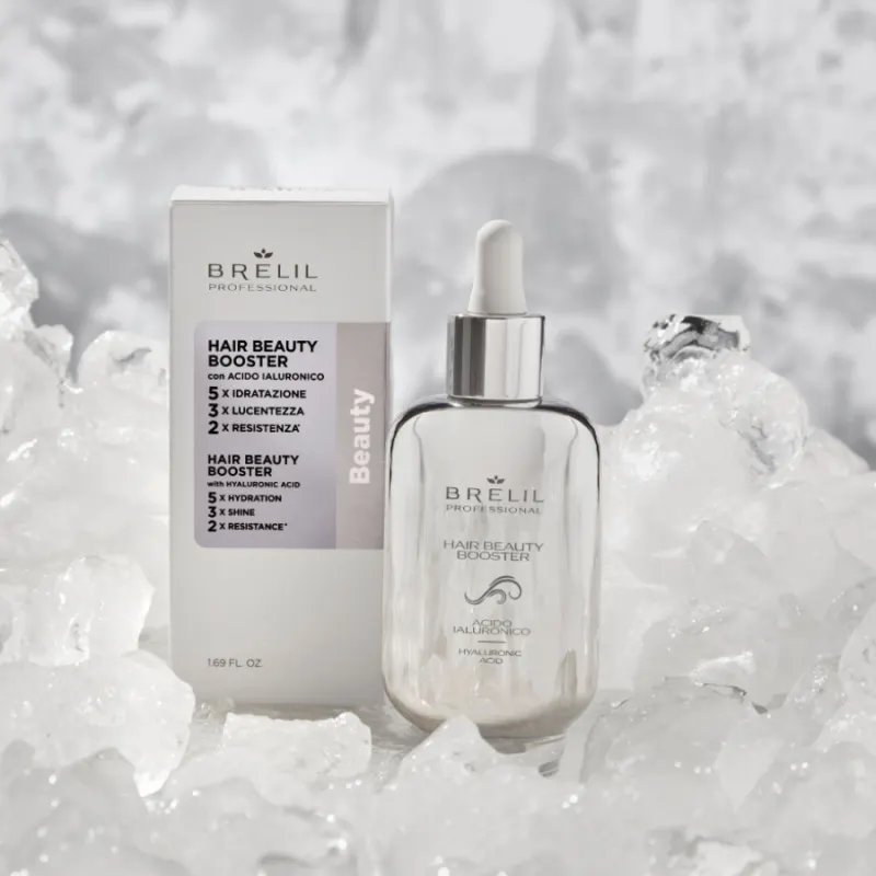 Концентриран бустер за хидратация и блясък с хиалурон Brelil Hair Beauty Booster 50 ml — снимка 2