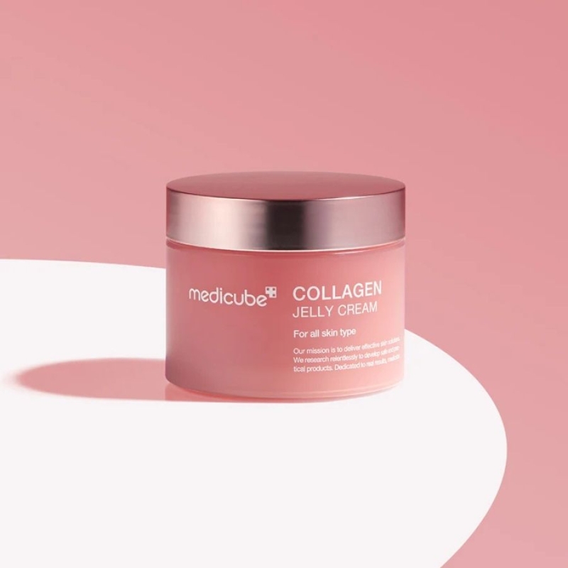 Желиран крем с ниацинамид и колаген за стегната и сияйна кожа – Medicube Collagen Niacinamide Jelly Cream 50 ml — снимка 2