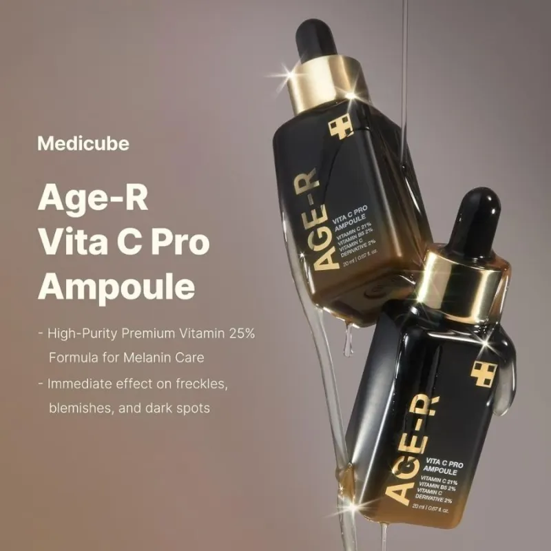 Ампула с 21% витамин C за сияйна и стегната кожа – Medicube Age-R Vita C Pro Ampoule 20 ml — снимка 3