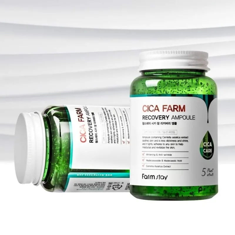 Ампула с центела за възстановяване и хидратация – FarmStay Cica Farm Recovery Ampoule 250 ml — снимка 4