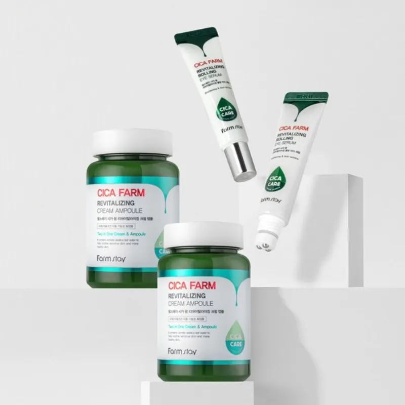 Ревитализираща ампула крем с центела и прополис – FarmStay Cica Farm Revitalizing Cream Ampoule 250 ml — снимка 2