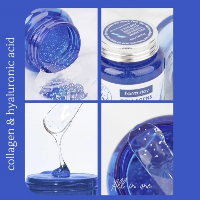 Ампулен серум с колаген и хиалуронова киселина FarmStay Collagen & Hyaluronic Acid All-in-One Ampoule 250 ml — снимка 5