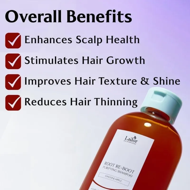 Lador Root Re-Boot Purifying Shampoo Ginger & Apple 300 ml — 3