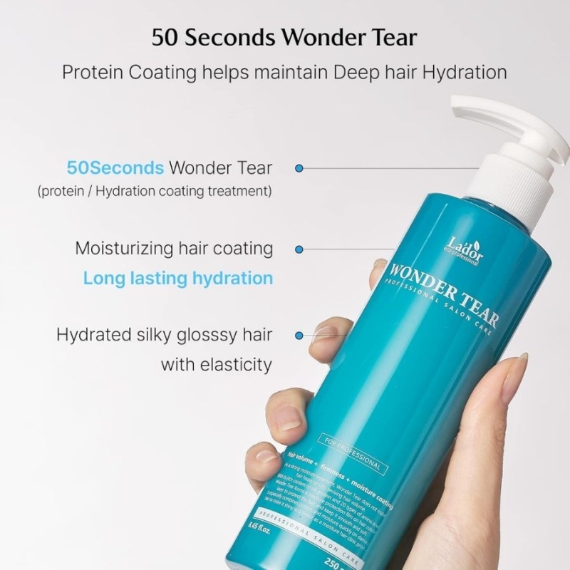 Интензивна овлажняваща маска за коса с хидролизиран кератин и пептиди Lador Wonder Tear Miracle Moisturizing Hair Mask 250 ml