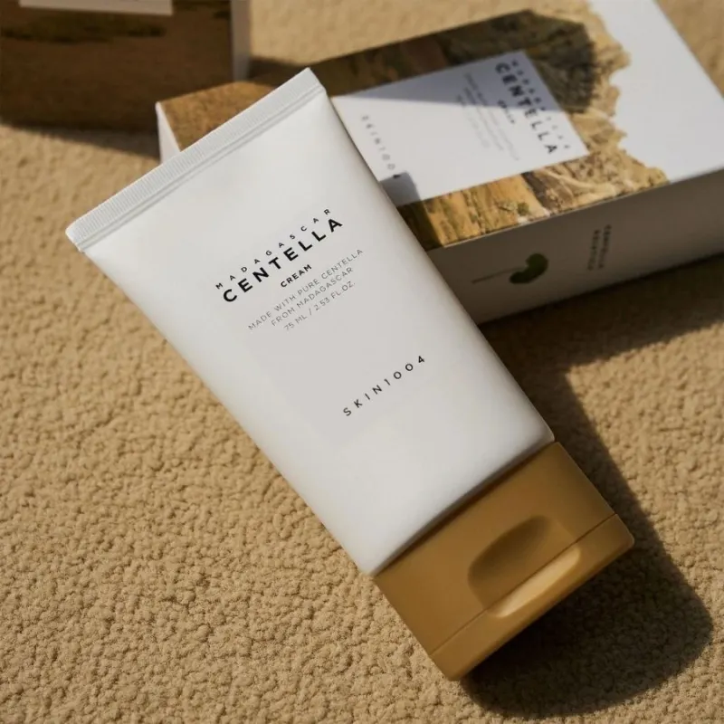 Хидратиращ крем за лице с Centella Asiatica, ниацинамид и сквалан SKIN1004 Madagascar Centella Cream 75 ml — снимка 4