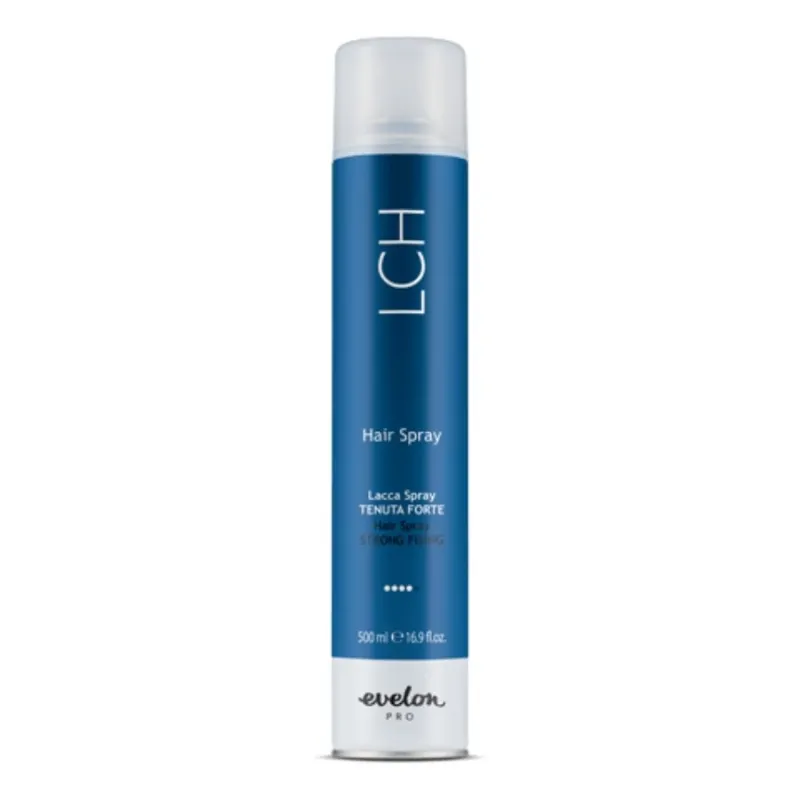 Лак за коса със силна и дълготрайна фиксация и защита от влажност Evelon LCH Strong Hold Hairspray 500 ml