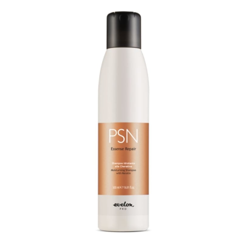Nourishing hair shampoo for damaged and dry lengths with keratin Evelon PSN Essense Repair Shampoo 500 ml