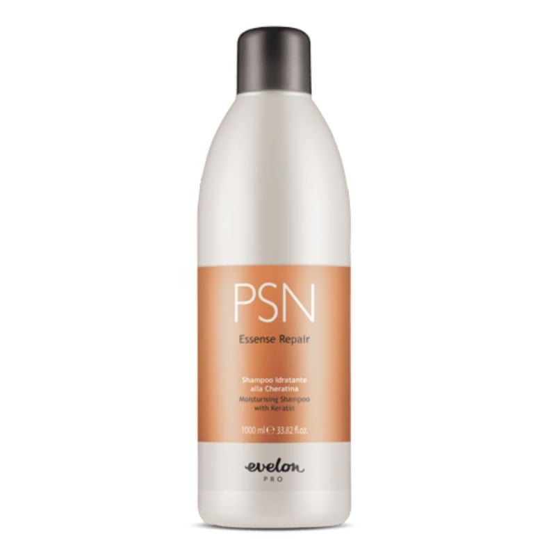 Nourishing hair shampoo for damaged and dry lengths with keratin Evelon PSN Essense Repair Shampoo 1000 ml