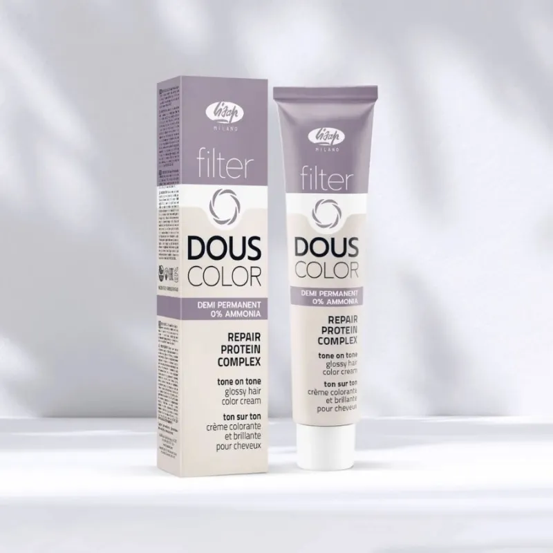Професионална деми-перманентна боя за коса без амоняк Lisap Milano Filter Douscolor Demi Permanent Colour 60 ml — снимка 2