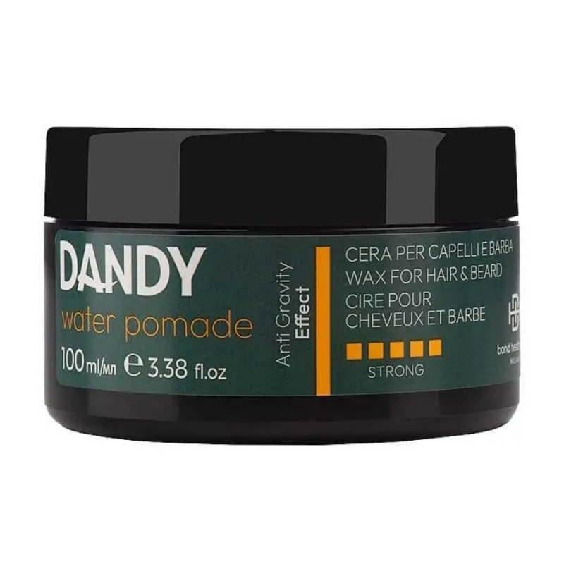 Вакса за блясък на водна основа за коса и брада с дълготрайна фиксация Lisap DANDY Water Pomade 100 ml — снимка 2