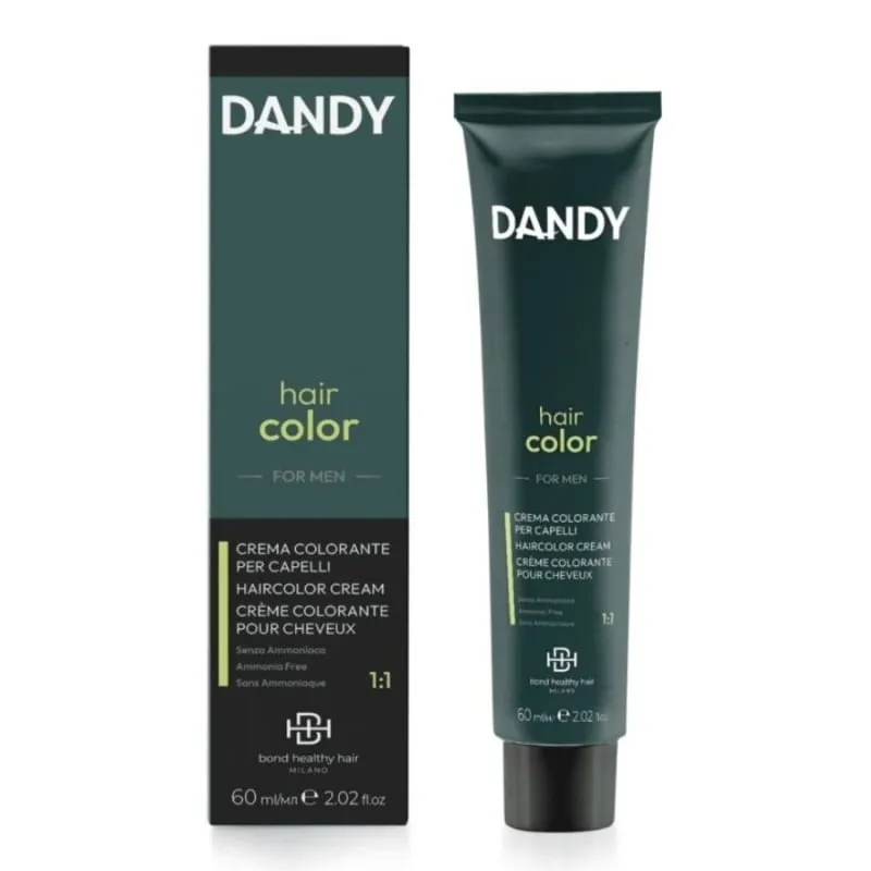 Мъжка боя за коса без амоняк с A2 керамиди и Phyto-Enhancer Lisap DANDY Hair Color Cream for Men 60 ml