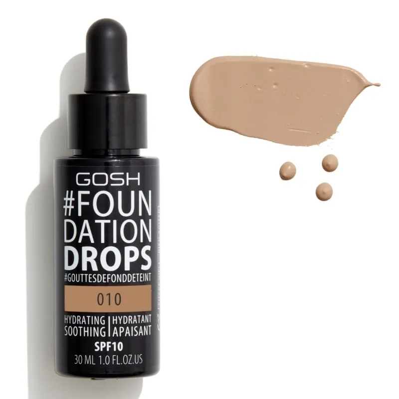 Фон дьо тен за лице Gosh Foundation Drops 30ml (РАЗЛИЧНИ НЮАНСИ) — 2