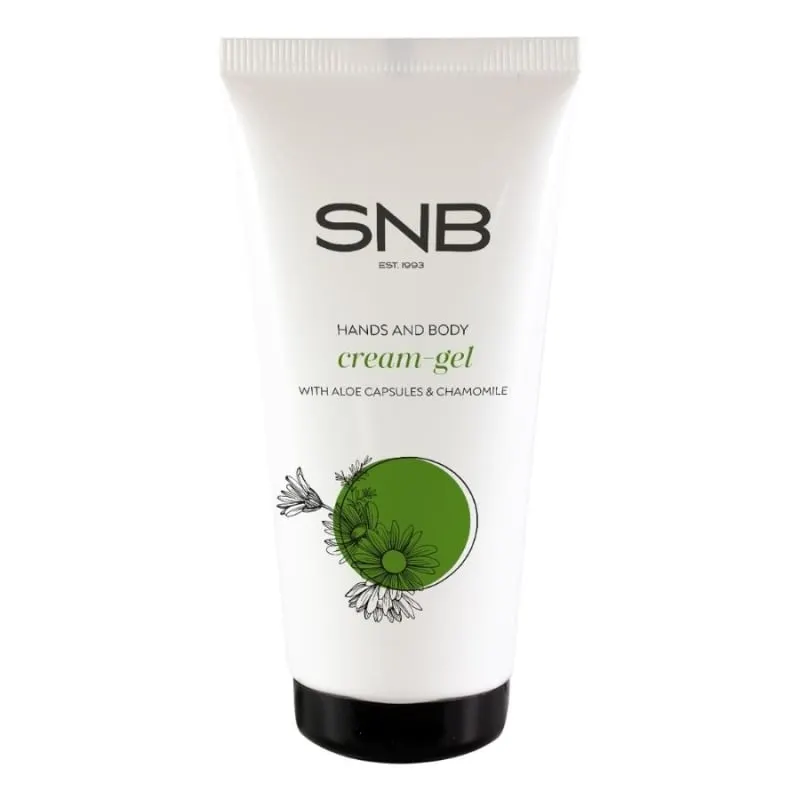 Крем-гел за ръце и тяло със сфери Алое Вера и лайка SNB Aloe Vera & Chamomile Cream Gel Hands & Body — снимка 2