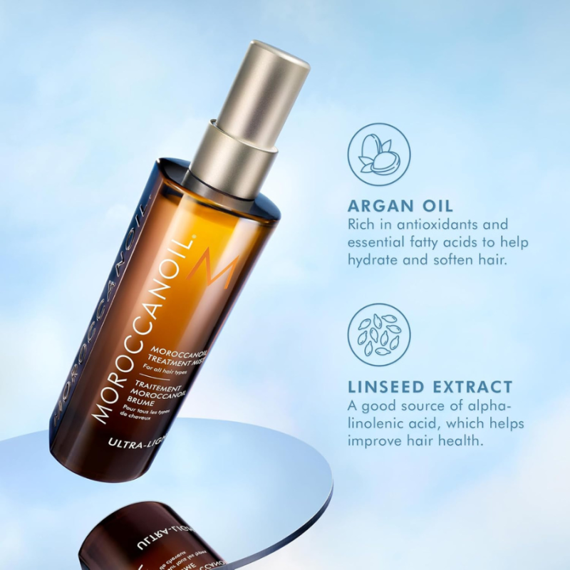Ултралек мист с арган и ленено семе за всеки тип коса Moroccanoil Treatment Mist 100 ml — снимка 2